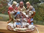 Vintage Kirklands Christmas Potters Garden Ceramic Nativity Night Light. Fixed Price $17.99.
