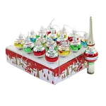 Kurt Adler GG1401 Miniature Ornaments And Treetop, Set Of 16. Fixed Price $28.78.