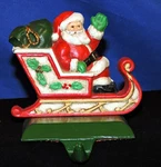 Midwest Cannon Falls Cast Iron Santa Sleigh Christmas Stocking Holder Hanger. Fixed Price $23.00.
