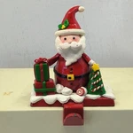 Vintage Holiday Time Salt Dough Clay Santa Clause Christmas Stocking Hanger 67. Fixed Price $12.70.