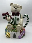 Spode Christmas Tree Teddy Bear Teapot Chipped W/ Box Hand Painted. Fixed Price $12.00.