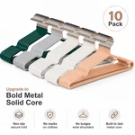 Wire Hangers 10 Pack Strong Heavy Duty Pvc Coated Slim Metal. Fixed Price $7.99.