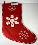 Vintage Target Christmas Stocking 2004 Red White Snowflake New Rauch India. Fixed Price $15.49.