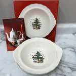 Nikko Happy Holidays Vegetable Bowl 10" Christmas Decorative. Fixed Price $19.99.