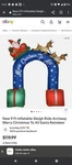 New 9 Ft Inflatable Sleigh Ride Archway Merry Christmas To All Santa Reindeer. Fixed Price $75.00.
