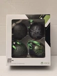Xbox Glass Christmas Ornaments Set 4 Official Gear Black And Green. Fixed Price $19.99.
