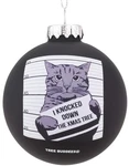Tree Buddees Hilarious Cat Mugshot - Knocked Down The Xmas 3", Black. Fixed Price $27.99.