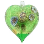 Glassofvenice Murano Millefiori Heart Christmas Ornament - Green Gold. Fixed Price $99.95.