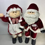 Trim Home Santa & Mrs Claus 25 Tall Christmas Kids Standing Display Pose-able. Fixed Price $54.97.