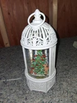 Raz Imports 10.25" Christmas Tree Lighted Water Birdcage With Cardinals Lantern. Fixed Price $54.99.