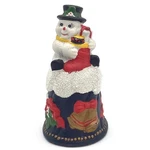 Christmas Snowman Figurine With Gifts And Bells On Base Festive Decor. Fixed Price $14.95.