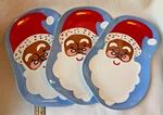 Lot 3 2022 Target Wondershop African American Santa Melamine Plastic 11 Plates. Fixed Price $22.00.