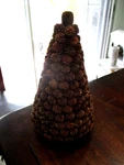 Crate Barrel Hand Made Pine Cone Christmas Tree Decoration Self Standing. Fixed Price $21.25.