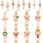 Woanger 24 Pcs Christmas Nutcrackers Hanging Tree Ornaments Wooden King And S.... Fixed Price $13.53.