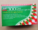 Yule Rite Christmas - 300 Clear Miniature Set 2 Packs Of 150. Fixed Price $23.96.
