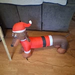 Home Airblown Inflatable Dachsund/weiner Dog Santa Suit 4FT. Fixed Price $20.00.