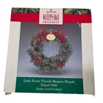Vintage Hallmark Keepsake Little Frosty Friends Memory Wreath Dated 1990 New. Fixed Price $28.59.