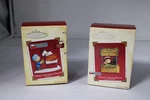Hallmark Ornament Lot Of 2, Peanuts, Merry Christmas Snoopy, Lucy Advice Booth. Fixed Price $18.95.