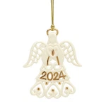 Lenox 895755 2024 Year To Remember Angel Ornament, Christmas 1 Count, Ivory. Fixed Price $16.99.