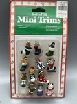 Vintage New 12 Mini Trims Hand Painted Carousel Animal Christmas Ornaments ". Fixed Price $11.95.