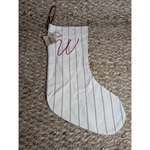 Mud Pie Initial Red Striped Christmas Stocking New!. Fixed Price $10.44.