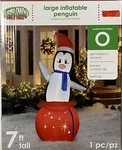 7 Ft Large Penguin Lighted Christmas Airblown Inflatable Yard Lawn Decoration. Fixed Price $34.98.