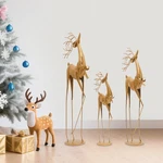 3 Pcs Gold Reindeer Statue Christmas Decor Lucky. Fixed Price $112.67.