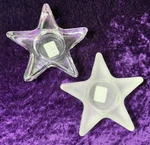 Crate & Barrel Star Tealight Holder Lot Frosted Clear Celestial Votive Candle. Fixed Price $25.00.
