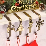 Popamaz Christmas Stocking Holders For Mantle Set Of 4, Pcs, Bronze. Fixed Price $33.99.