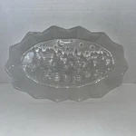 Mikasa Silent Night Crystal 12" Oval Candy Dish Christmas Serving Tray Platter. Fixed Price $13.00.