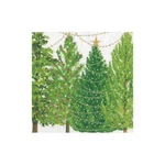 Caspari Paper Beverage Napkins, Christmas Trees With Lights - 2 Packs (16150C). Fixed Price $18.00.