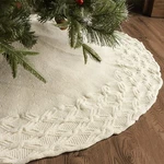 Limbridge Knitted Christmas Tree Skirt: 48 Inches Cream White Skirt, Cro.... Fixed Price $45.69.