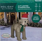 Holiday Living 6023480 Airblown Inflatable 6' Lighted Standing Dog - New!. Fixed Price $69.95.