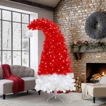 6FT Santa's Hat Shape Artificial Whimsical Christmas Tree With Led Light. Fixed Price $209.99.