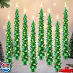 Ceoighe 8 Pack Christmas Tree Candles, 10 Inch Pure Beeswax. Fixed Price $46.99.