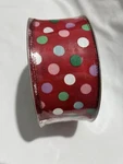 Holiday 50 Yard Roll Members Mark Christmas 2025 Polka Dot Wired Ribbon. Fixed Price $18.99.