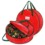 Deckthehalls Christmas Wreath Storage Container, 2-PACK 30 Inch, Red. Fixed Price $16.83.