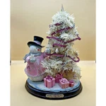 Bradford Exchange Pink Snowman W/ Tree Breast Cancer Awareness Gift Of Hope R273. Fixed Price $35.00.