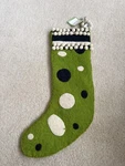 Arcadia Home Heritage Collection 100% Hand Felted Wool Christmas Stocking Nwt. Fixed Price $19.99.