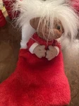 Norfin Troll Vintage Santa Claus Red Christmas Stocking White Hair 8 Y1255. Fixed Price $17.00.