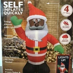 4FT Holiday Inflatable African American Santa Led Christmas Light Outdoor Decor. Fixed Price $34.88.