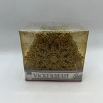 Vickerman 4" Glitter Snowflake Christmas Ornaments In Champagne Gold (set Of 24). Fixed Price $19.99.