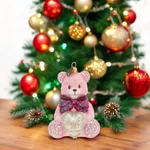 Jay Strongwater Baby's First Christmas Teddy Glass Ornament SDH2044-206. Fixed Price $130.00.