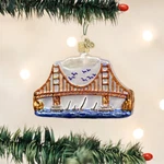 World Christmas Golden Gate Bridge Glass Ornament 20068. Fixed Price $19.88.