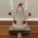 Lighted Santa Acrylic Stocking Holder Christmas Decor Unique. Fixed Price $14.99.