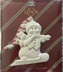Lenox Merrily Yours Personalized Snowman Blank Boy Ornament Gold Trimmed -new. Fixed Price $13.99.