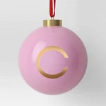 Letter Monogram Tree Ornament Ball Initial 4" Xmas Holiday Opalhouse Plastic. Fixed Price $15.99.