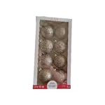 Ashland Christmas Ornament Set Glass 8 Pc Gold Glitter. Fixed Price $9.99.
