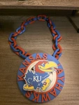 Kansas University Jayhawks Spinner Spinning Hype Swag Ku Big Fan Chain Necklace. Fixed Price $30.00.