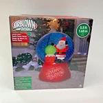New Gemmy Airblown Inflatable Snow Globe 5.5FT Christmas Rooftop Santa Nib Led.*. Fixed Price $169.95.